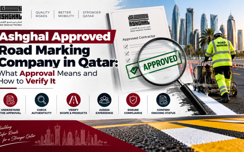 Ashghal approved road marking company in Qatar with road marking inspection and approval verification