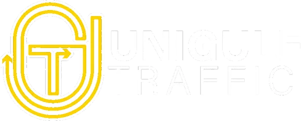 UniGulf Traffic logo (white) — road marking specialists Qatar